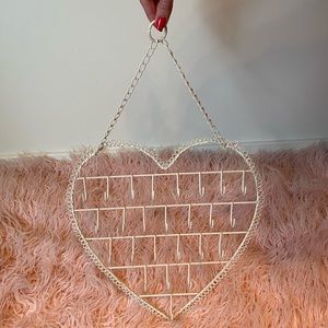 Heart-shaped hanging Jewelry holder